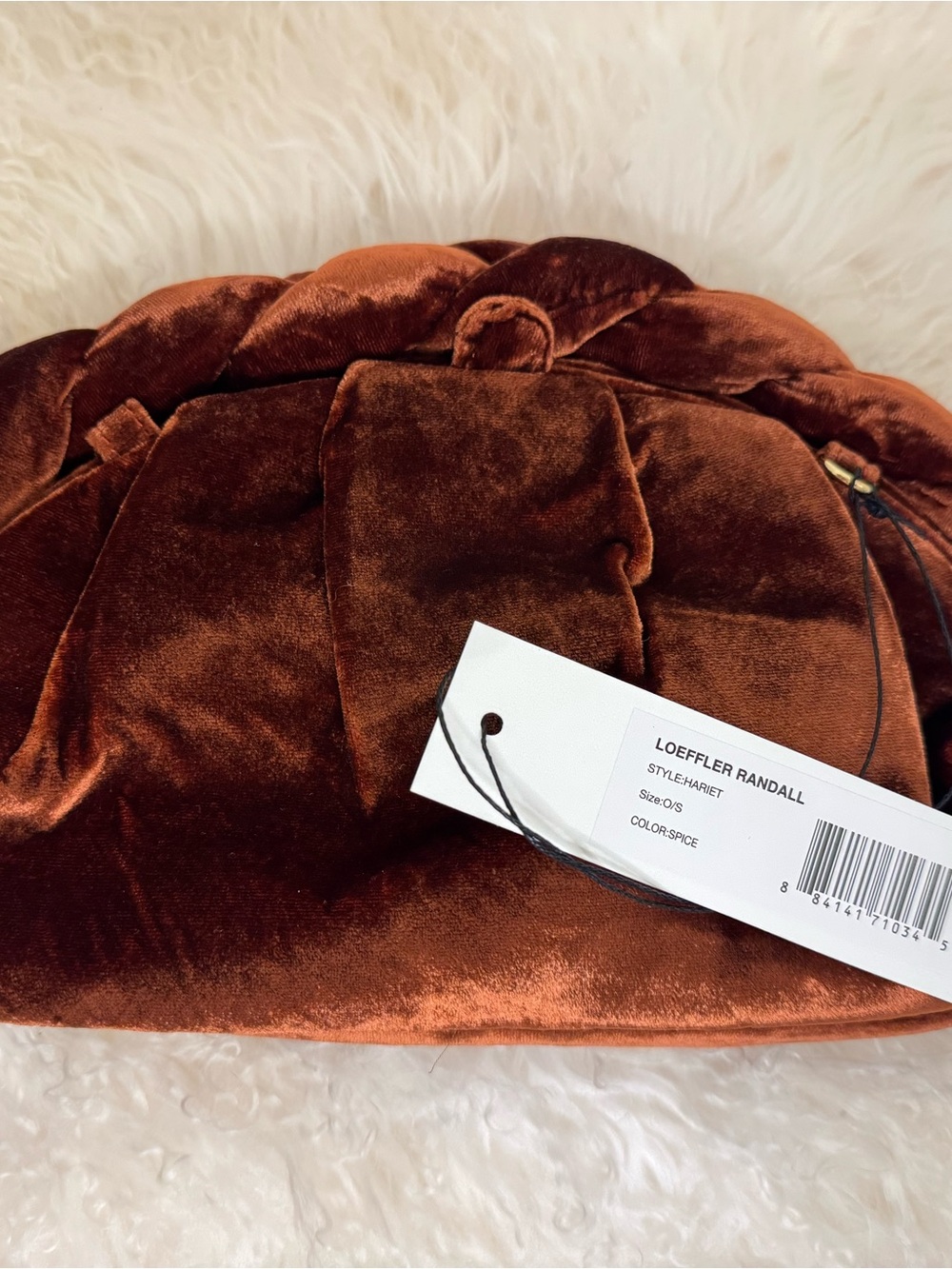 Loeffler Randall Velvet Clutch in Spice Brown
